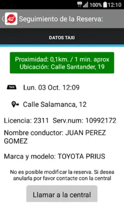 TAXI ZARAGOZA android App screenshot 1